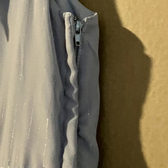 NWOT ModCloth Size Medium Sunny City in Moon Gray Halter Dress with Side Pockets - Picture 7 of 9